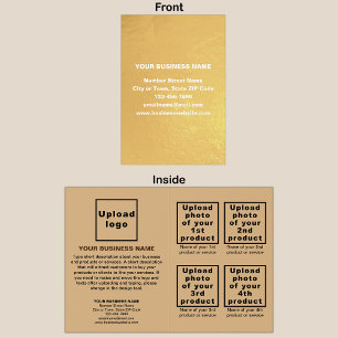 Light Brown Colour Business Brand on Foil Card