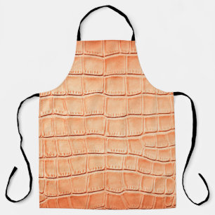 Light brown crocodile leather texture apron