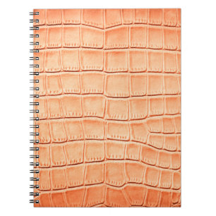 Light brown crocodile leather texture notebook