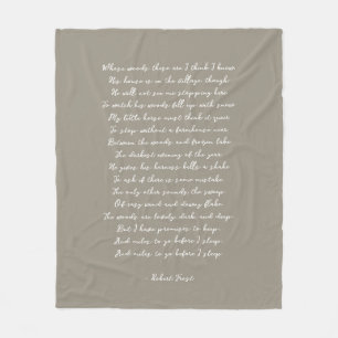 Light Brown Custom Poem Song Lyric Quote  Fleece Blanket