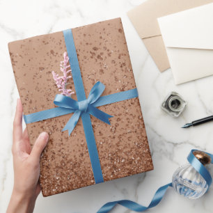 Light Brown Faux Glitter Wrapping Paper