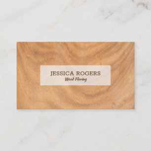 Light-brown faux wood texture business card