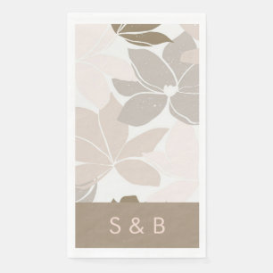 Light Brown flower dinner party napkin