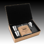 Light Brown Groomsman Leatherette Flask Gift Set<br><div class="desc">All of our flasks are made with stainless steel and elegantly wrapped in our laser engravable leatherette which is water resistant, easy to clean and durable for daily use. They hold 6 fl oz and are available in 7 leatherette colour options: Dark Brown, Black with Gold colour engraving, Black with...</div>