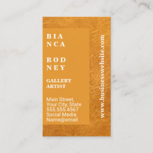 Light Brown Leather Background Modern Text Business Card