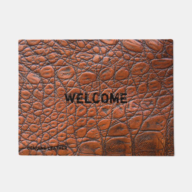 Light Brown Leather Door Mat (Front)