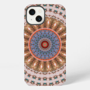 Light Brown Mandala Wheel iPhone 13 Case