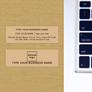 Light Brown Mini Business Card