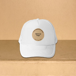Light Brown Round Business Brand on Trucker Hat