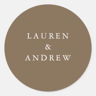 Light Brown Rustic Modern Wedding Envelope Seals