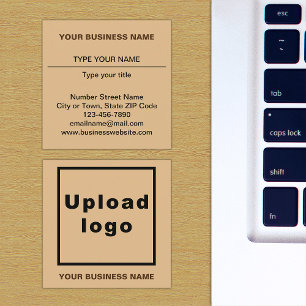 Light Brown Square Business Card