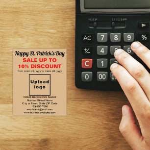 Light Brown St. Patrick's Day Business Sale Flyer