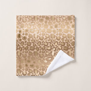 Light Brown Tiger Stripes Animal Print Safari Wash Cloth