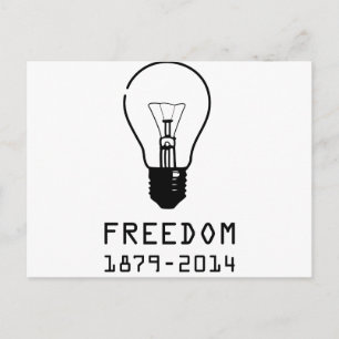 Light Bulb (BLACK LOGO) Postcard