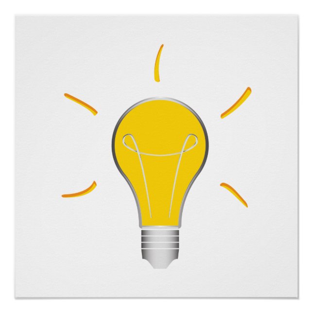 Light Bulb creative idea Poster (Front)