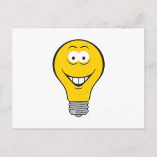 Light Bulb Face Postcard
