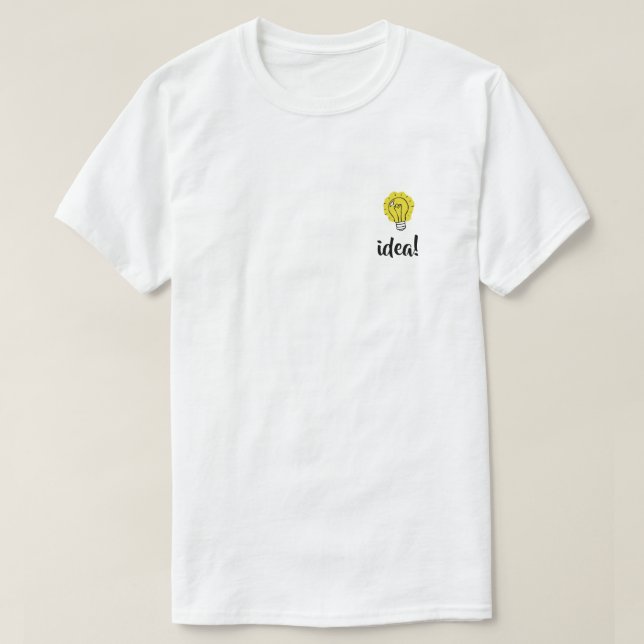 Light Bulb Idea Illustration T-shirt (Design Front)