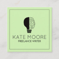 Light Bulb Idea Symbol Brain Writer Editor