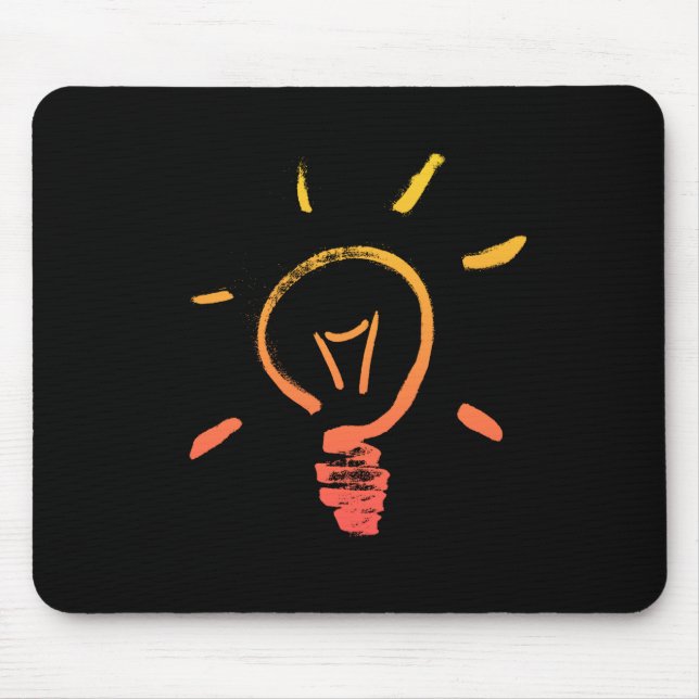 Light bulb lamp retro lightbulb smart electrician mouse pad (Front)