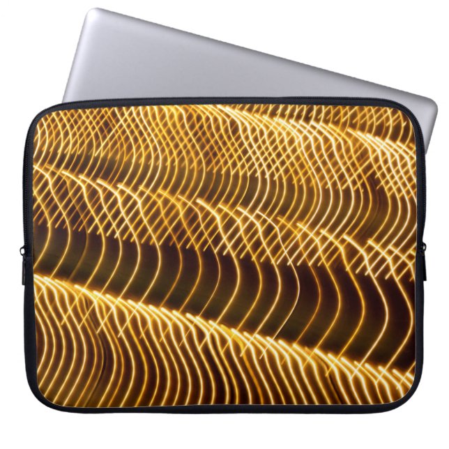 light bulb patternabstract, background, ball, blur laptop sleeve (Front)