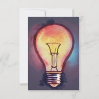 Light Bulb Watercolor Painting, Bulb