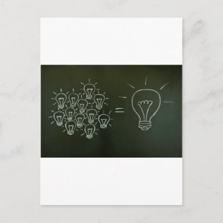 Light bulbs teamwork concept.jpg postcard