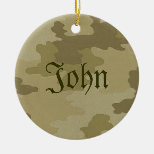 Light Camouflage Name Ornament