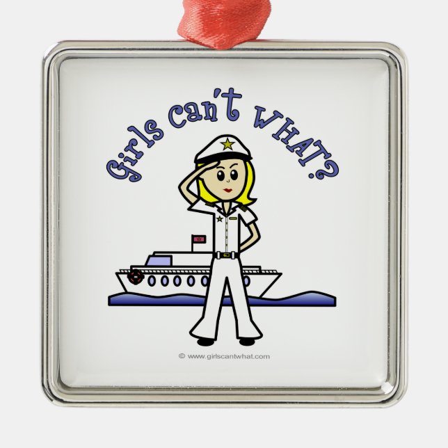 Light Captain Girl Metal Tree Decoration (Front)