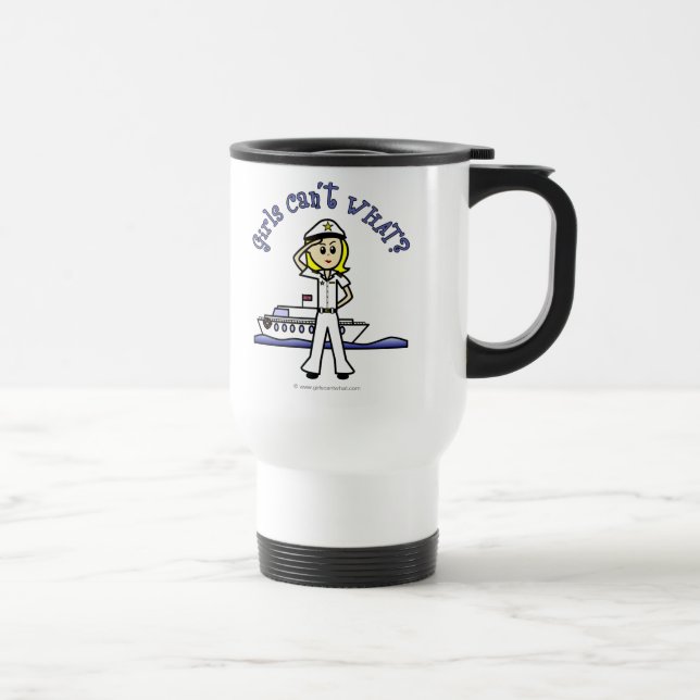 Light Captain Girl Travel Mug (Right)