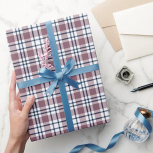 Light chequered retro pattern brown grey white wrapping paper