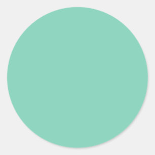 Light Coastal Green Solid Colour Classic Round Sticker