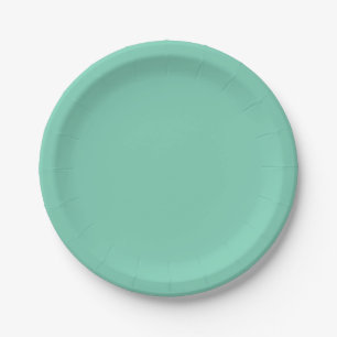 Light Coastal Green Solid Colour Paper Plate