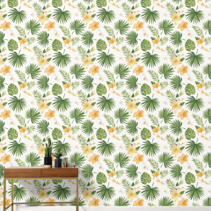 light color tropical flowers wallpaper