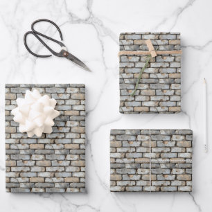 Light Coloured Brick Wall Wrapping Paper Sheet