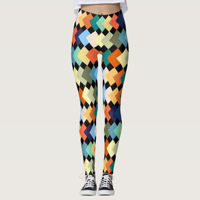 Light Coloured Diamonds  Leggings (Front)