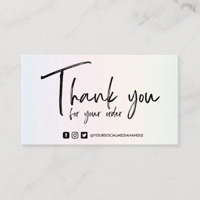 Light Colours Custom Calligraphy Media Insert (Front)