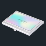 Light colours holographic background business card holder<br><div class="desc">Image of pastel tones holographic background modern iridescent design.</div>