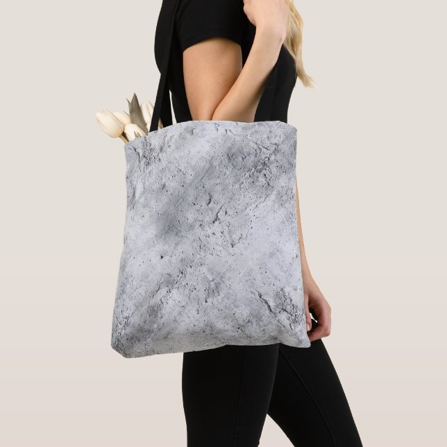 Light Concrete Plaster Texture with Distress Tote Bag (Close Up)