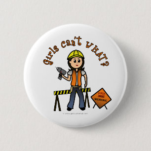 Light Construction 6 Cm Round Badge