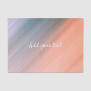 Light Coral and Grey Blue Personalizable Tissue Paper