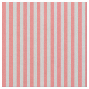Light Coral and Light Grey Coloured Stripes Fabric