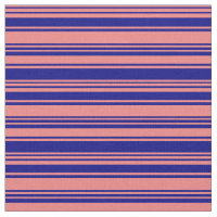 Light Coral & Blue Lined Pattern