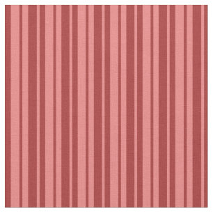 Light Coral & Brown Coloured Stripes Pattern Fabric
