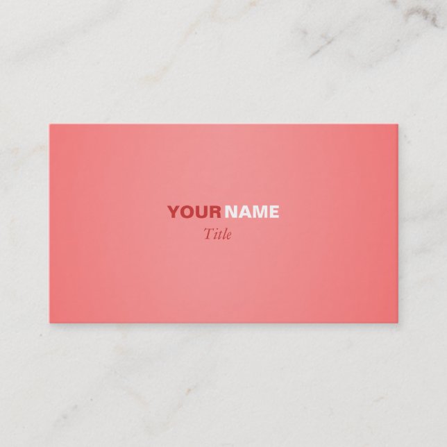 Light Coral Business Card (Front)