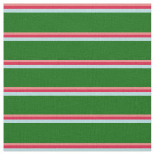 Light Coral, Crimson, Powder Blue, and Dark Green Fabric