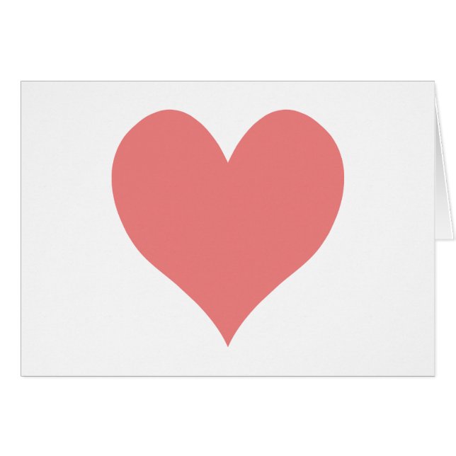 Light Coral Heart Shape (Front Horizontal)