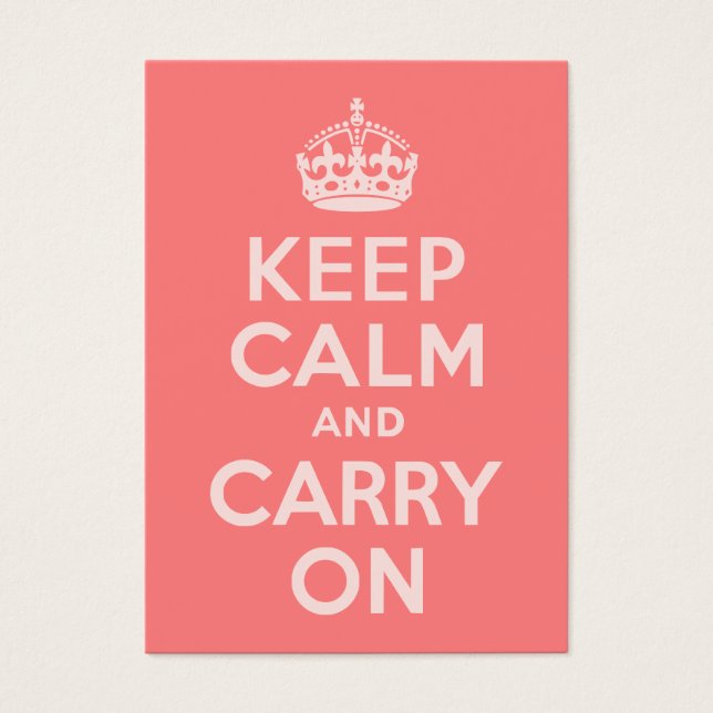 Light Coral Keep Calm and Carry On (Front)
