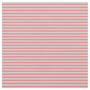 Light Coral & Light Grey Pattern of Stripes Fabric