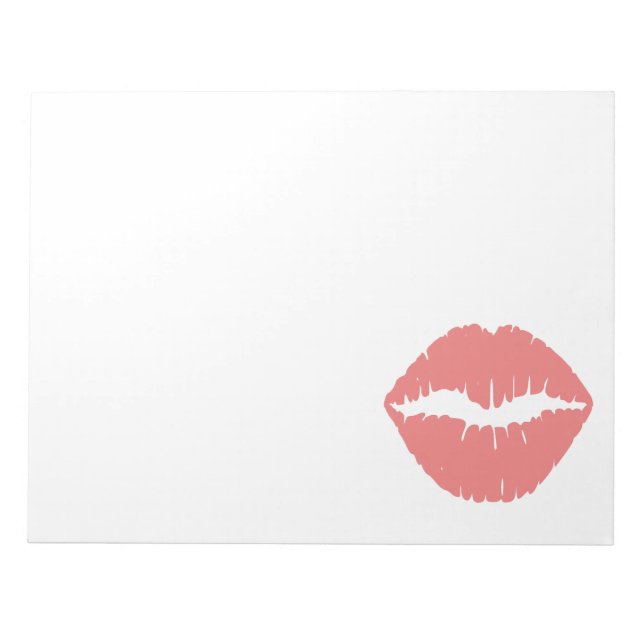 Light Coral Lipstick Notepad (Front)