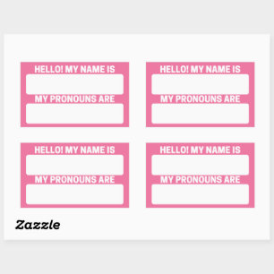 Light Coral Name & Pronoun Labels